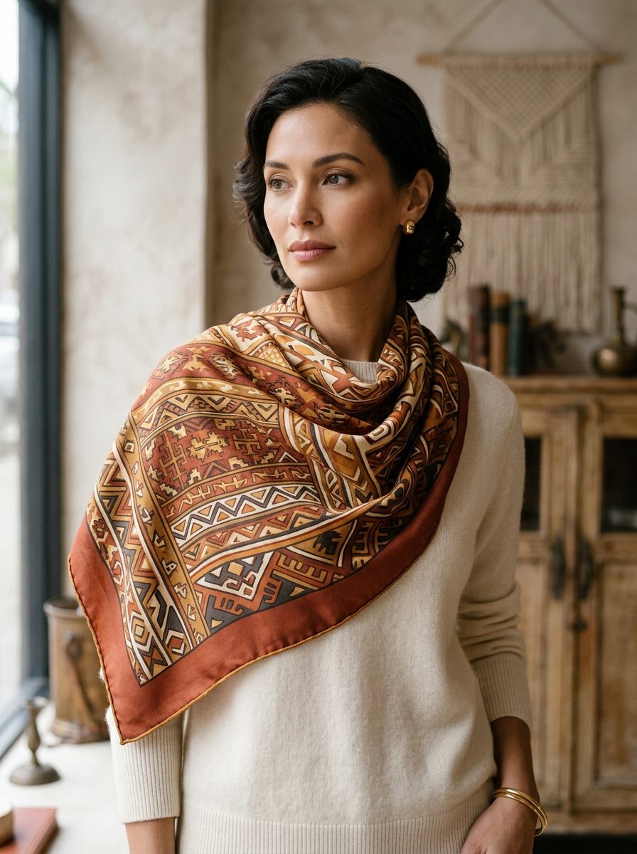 Hand-Rolled Silk Scarf